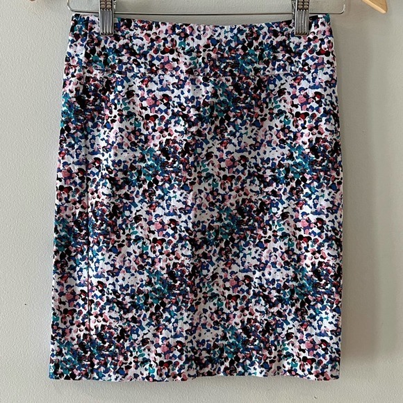 Margaret M Petites Stretch Straight Pencil Mini Skirt Abstract PXS - Picture 2 of 9
